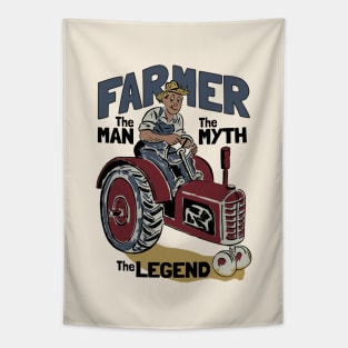 Vintage Happy Farmer Tapestry