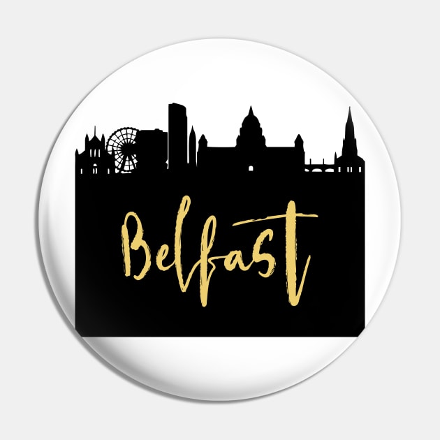 BELFAST NORTHERN IRELAND DESIGNER SILHOUETTE SKYLINE ART Pin by deificusArt