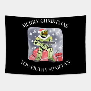 Merry Christmas You Filthy Spartan Tapestry