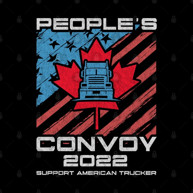 The People's Convoy 2022 Vintage America Truckers Freedom USA by Retro Vintage