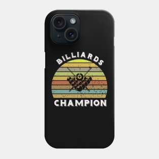 Billiards champion - retro sunset design Phone Case
