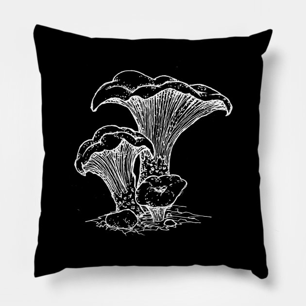 Chanterelle Mushroom Pillow by mycologist