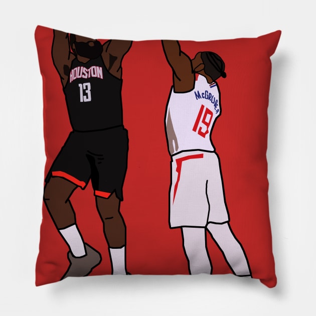 James Harden Stepback Houston Rockets Pillow by xavierjfong