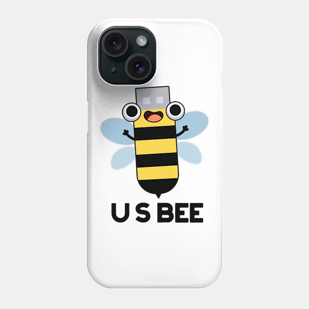 US Bee Funny USB Technical Pun Phone Case by punnybone