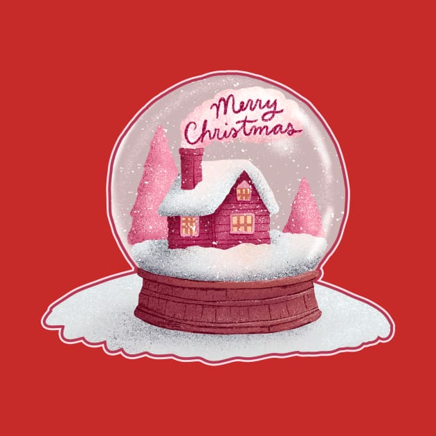 Snow Globe Merry Christmas by Annelie