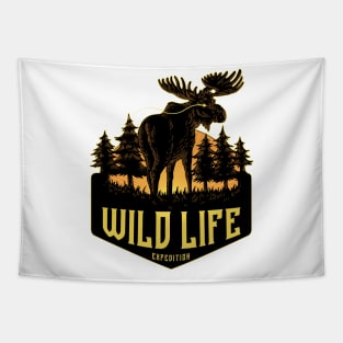 Wild Life Deer Logo Tapestry