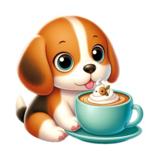 Beagle with Latte T-Shirt