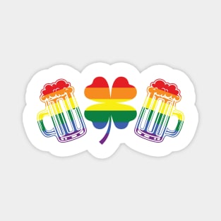 St. Patrick's Day LGBTQ Beer Mugs Design Magnet