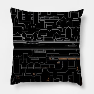 City 24 (Grey) Pillow