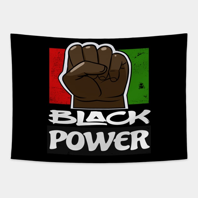 Black Power Fist Tapestry by Noseking