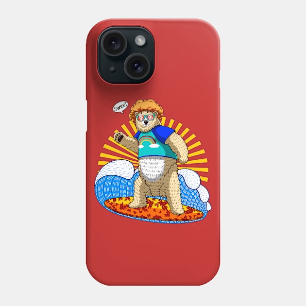 cool afro polar bear surfing Phone Case by hayr pictures