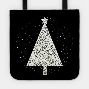 Christmas doodle tree Tote