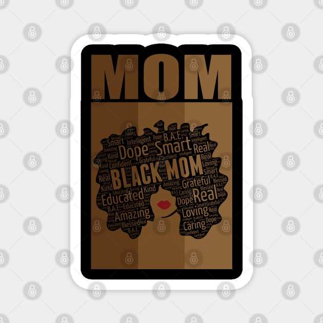 African American Mom Mother's Day Afro Magnet by blackartmattersshop