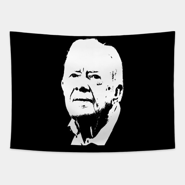 Jimmy Carter portrait Tapestry by phatvo