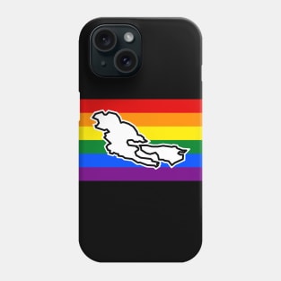 Pender Islands BC - Rainbow Pride Flag - LGBT Colours - Pender Island Phone Case