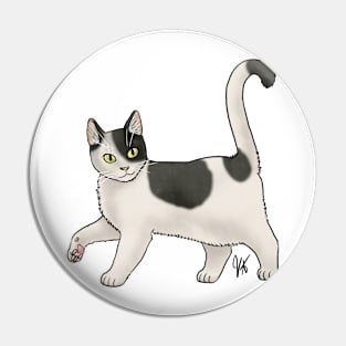 Cat - Cyprus Cat - Black and White Pin