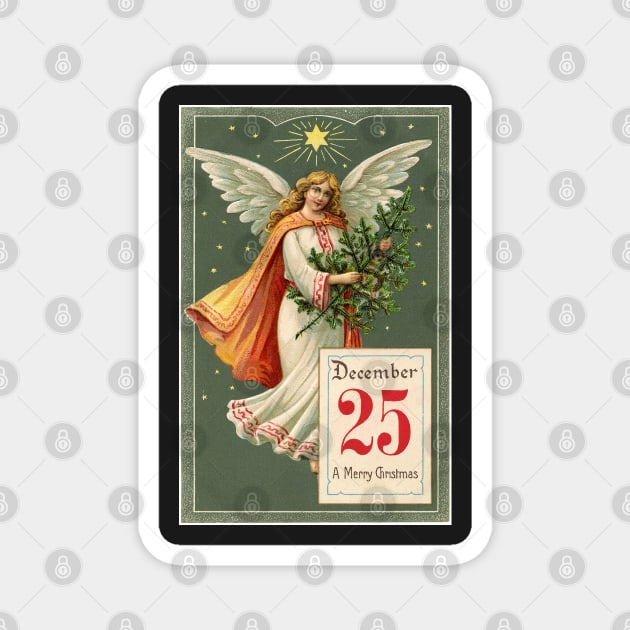 Vintage Christmas Angel Magnet by RetroSalt