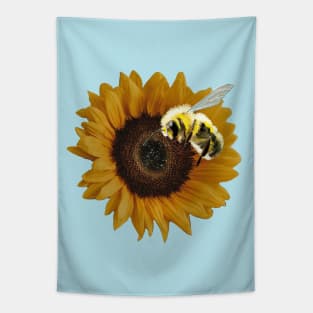 Save the Bees - realism sunflower and bee Tapestry