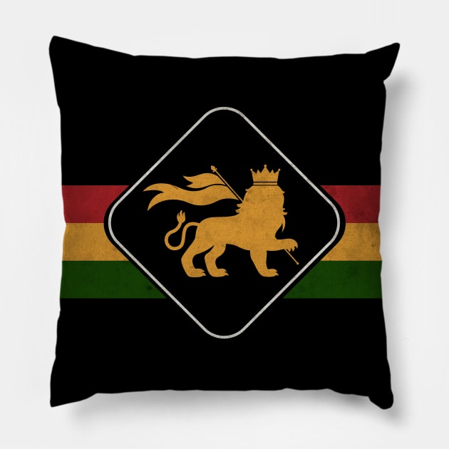 Rasta Lion Session Pillow by CTShirts