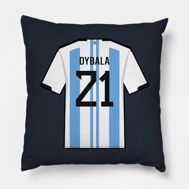 Dybala World Cup 2022 Champion Jersey Pillow by Footscore