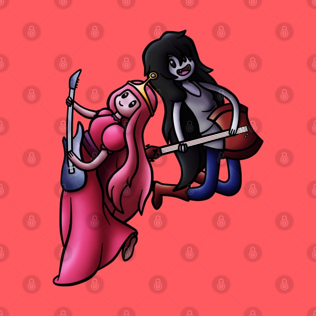 Marceline and Princess Bubblegum by VanumChan