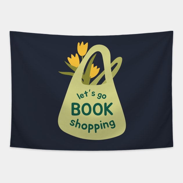 Let's go book shopping Tapestry by medimidoodles