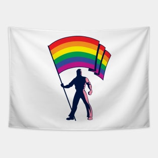 Pride Flag Bearer Tapestry