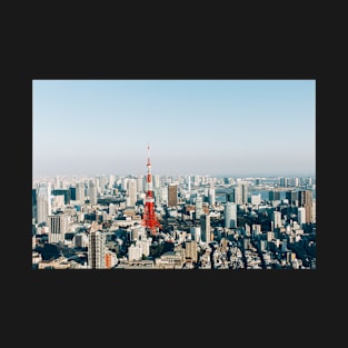 Tokyo Cityscape With Tokyo Tower on Sunny Day T-Shirt