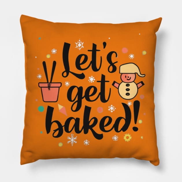 Let's Get Baked - Baking Designs Pillow by AyushiCreations