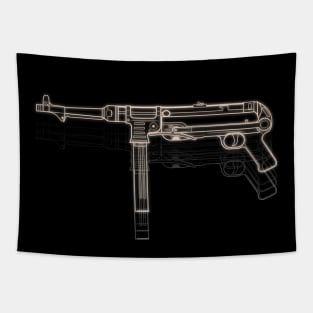 MP40 WW2 Submachine Gun Tapestry