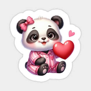 Valentine Love Panda Bear Magnet