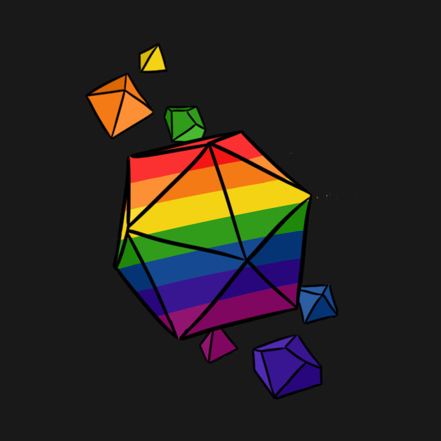 Disover Pride Flag Dice - Dice - T-Shirt