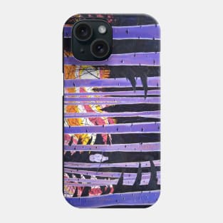 White Owl, Purple Birch Trees, Alaska Aspen Trees Forest, Sunset, Scott Clendaniel Phone Case