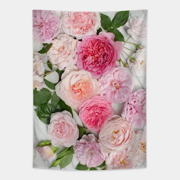 Pink Flowers Tapestry by NewburyBoutique