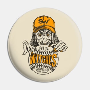 Defunct Salem Witches Baseball Team Pin