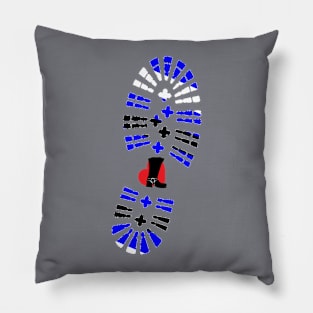 Bootblack Pride bootprint right Pillow