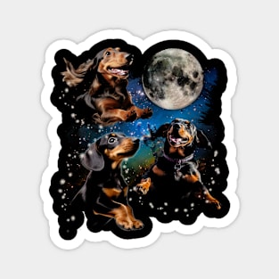 Sausage Parade Dachshund Dog Moon Fashion Fiesta, Urban Canine Tee Magnet