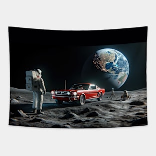 Mustang Earthrise Tapestry