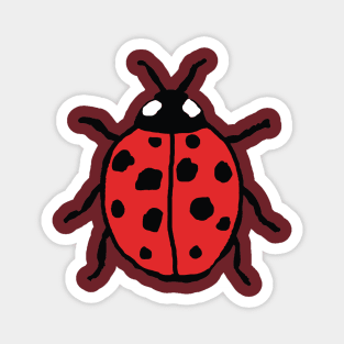 Cute Hand-Drawn Ladybug Magnet