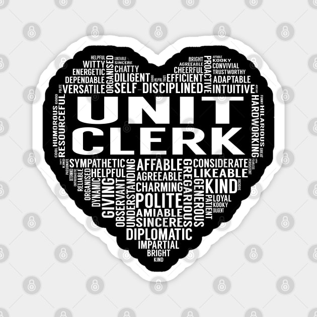 Unit Clerk Heart Magnet by LotusTee