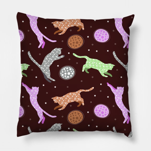 Cats in space Pillow by ArtedPool