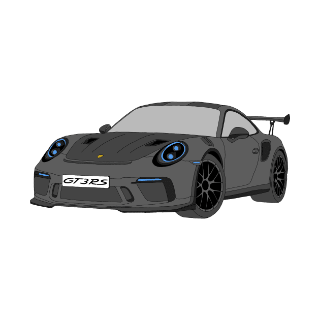 Porsche GT3 RS car selfmade Grey by Merlins Desings