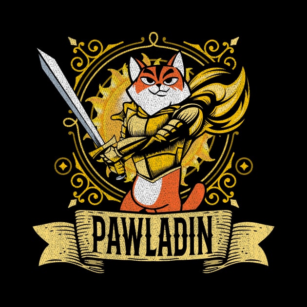 Pawladin Tabletop RPG D20 Funny Cat Paladin Dungeon Master by JTYDesigns