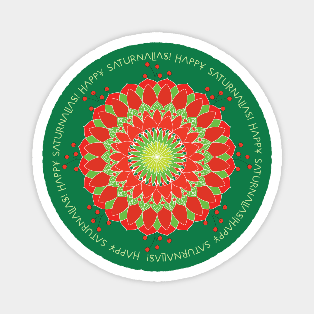 Happy Saturnalia Mandala Magnet by emma17