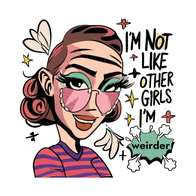 I'm Not Like Other Girls, I'm Weirder Unique Girl by Positive Designer