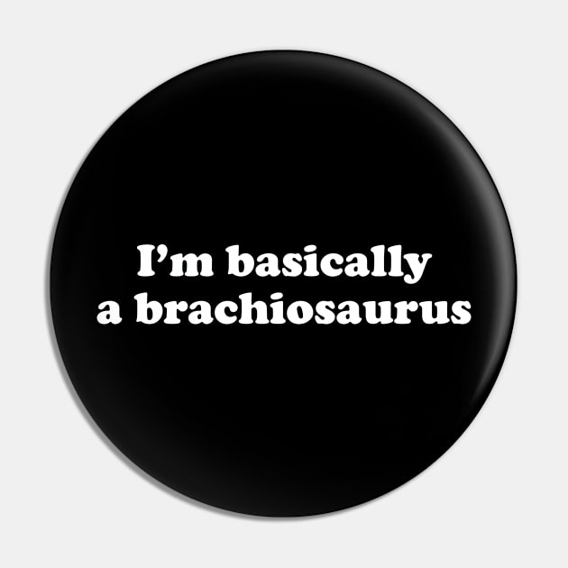 Funny Brachiosaurus Dinosaur Gift Pin by JKFDesigns