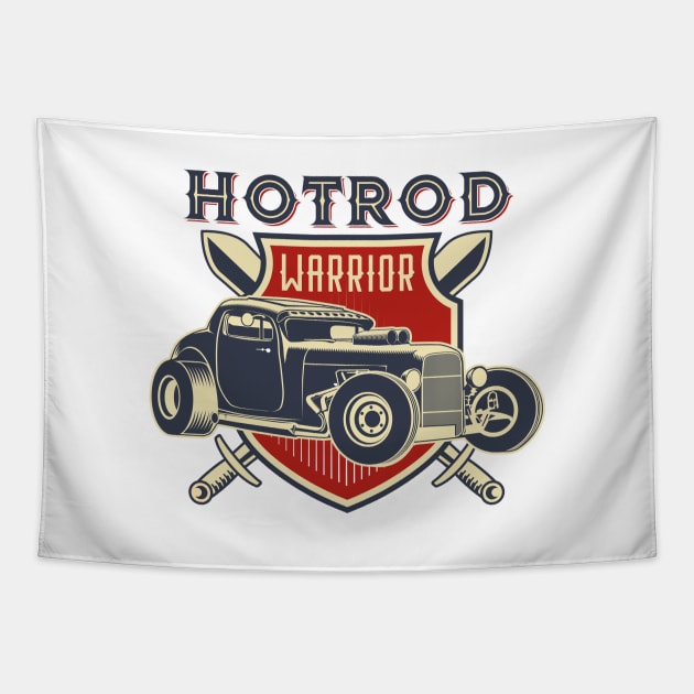 HOTROD WARRIOR FULLCOLOR Tapestry by DirtyWolf