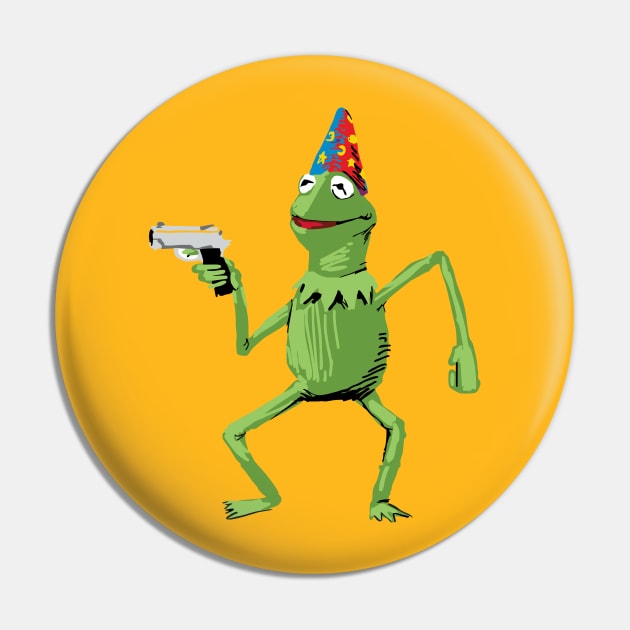 Kermit With Gun Limitied Edition Pin by peterstringfellow6