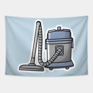 Vacuum Cleaner Machine Sticker vector illustration. Cleaning service object icon concept. Home cleaner equipment sticker design vector with shadow. Tapestry