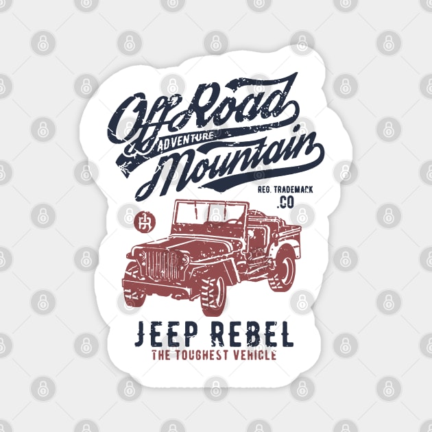 Off Road Mountain Adventure Magnet by JakeRhodes